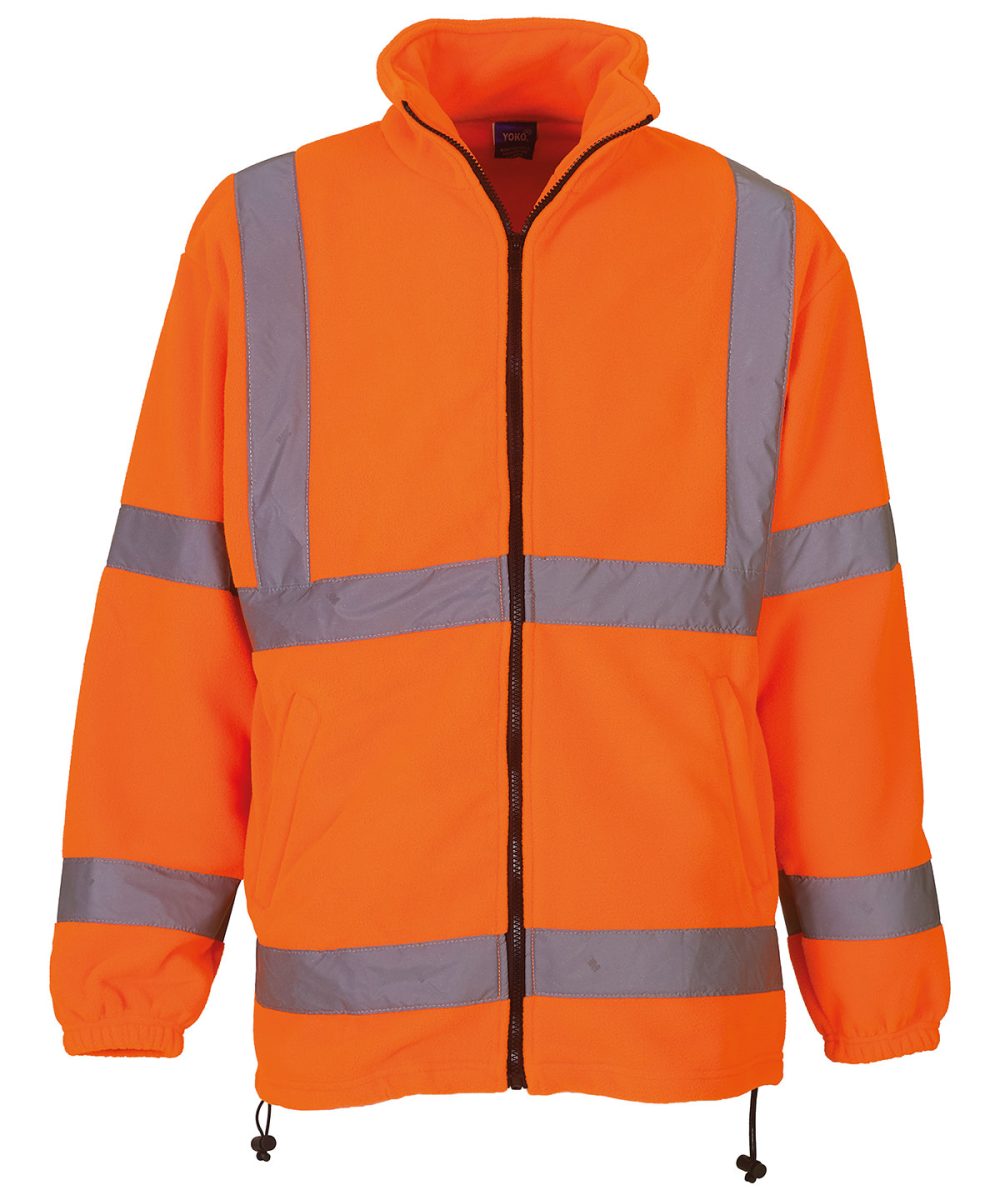 Orange Hi-vis heavyweight fleece jacket (HVK08)