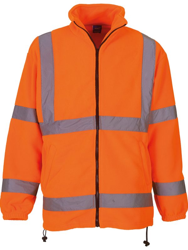 Orange Hi-vis heavyweight fleece jacket (HVK08)