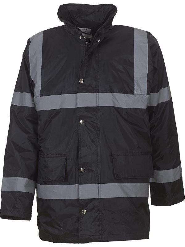 Black Hi-vis security jacket (HVP301)