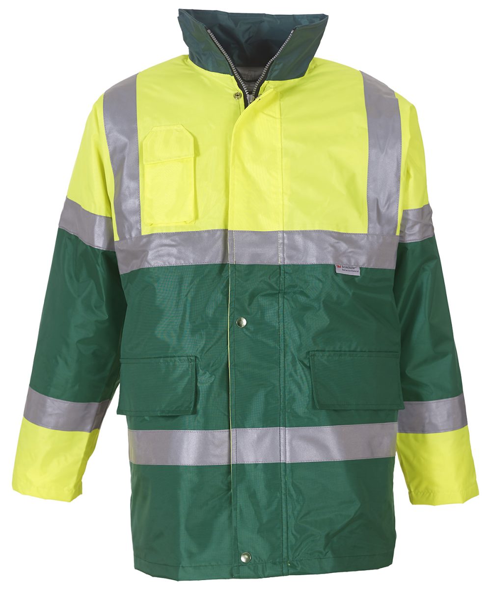 Yellow/Paramedic Green Hi-vis contrast jacket (HVP303)