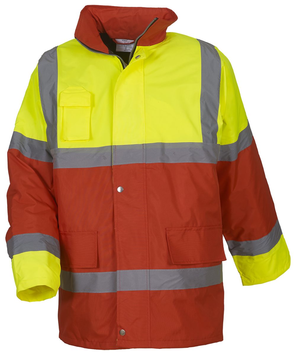 Yellow/Red Hi-vis contrast jacket (HVP303)