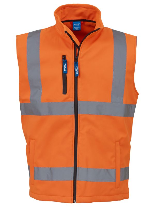 Orange Hi-vis softshell gilet (HV006)