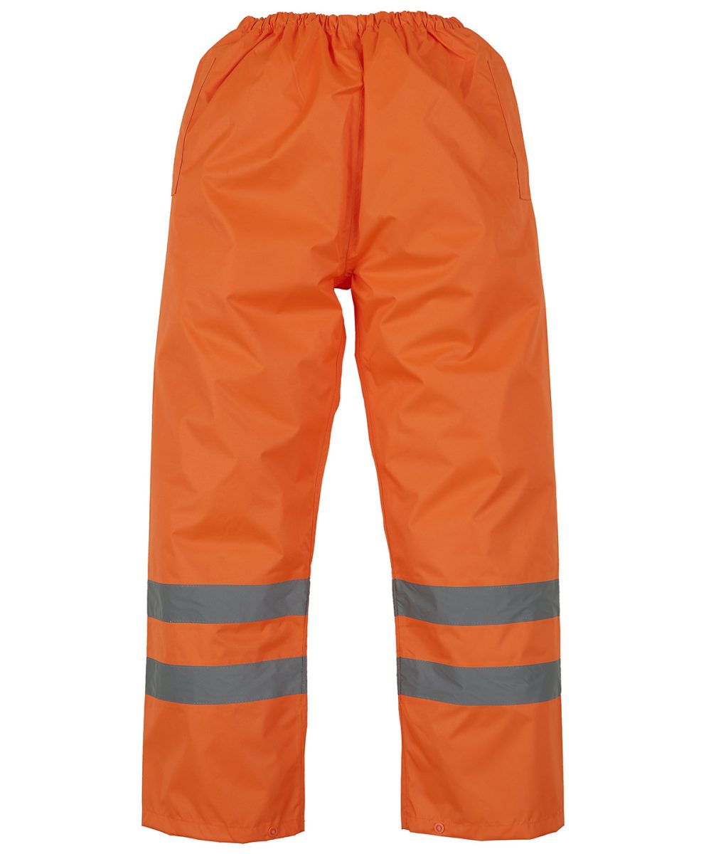 Orange Hi-vis waterproof overtrousers (HVS462)