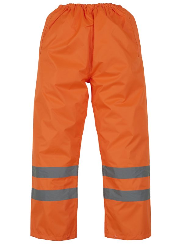 Orange Hi-vis waterproof overtrousers (HVS462)