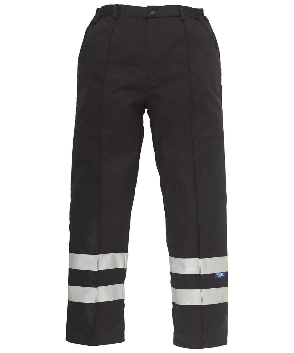 Black Reflective polycotton ballistic trousers (BS015T)