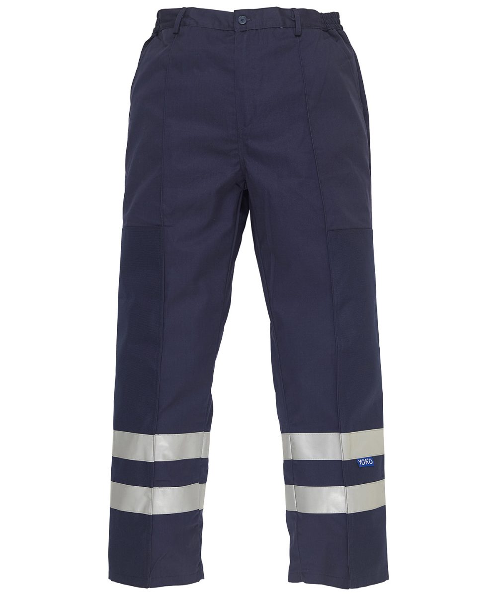 Navy Reflective polycotton ballistic trousers (BS015T)