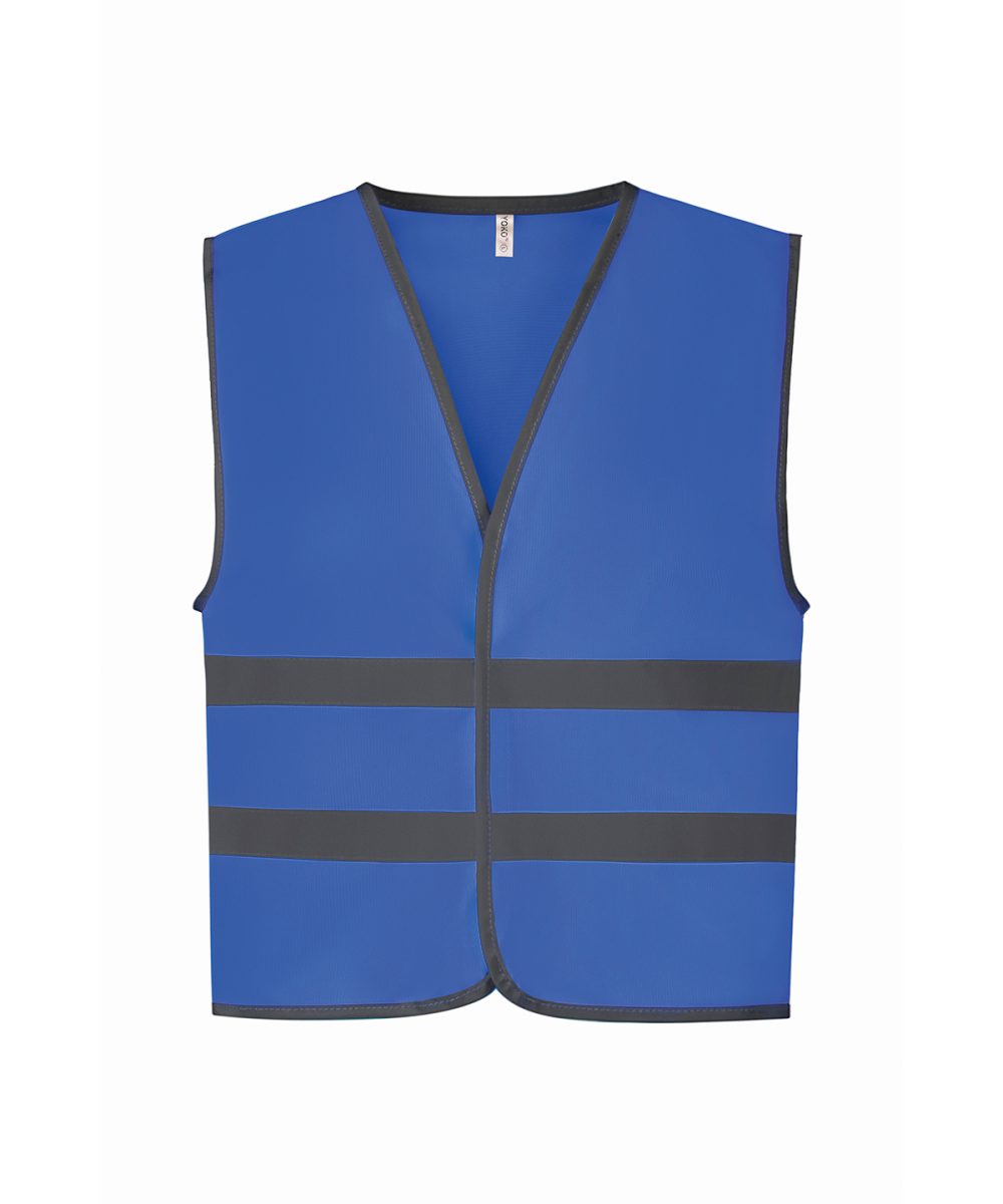 Royal Blue Hi-vis reflective border kids waistcoat (HVW102CH)