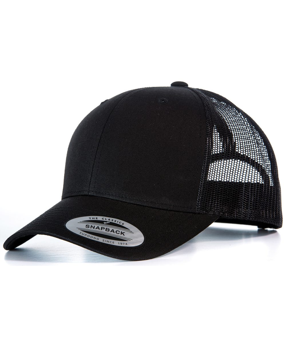 Black/Black Retro trucker cap (6606)