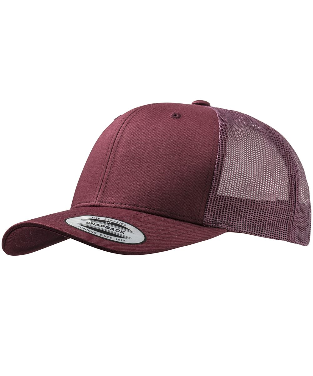 Maroon/Maroon Retro trucker cap (6606)