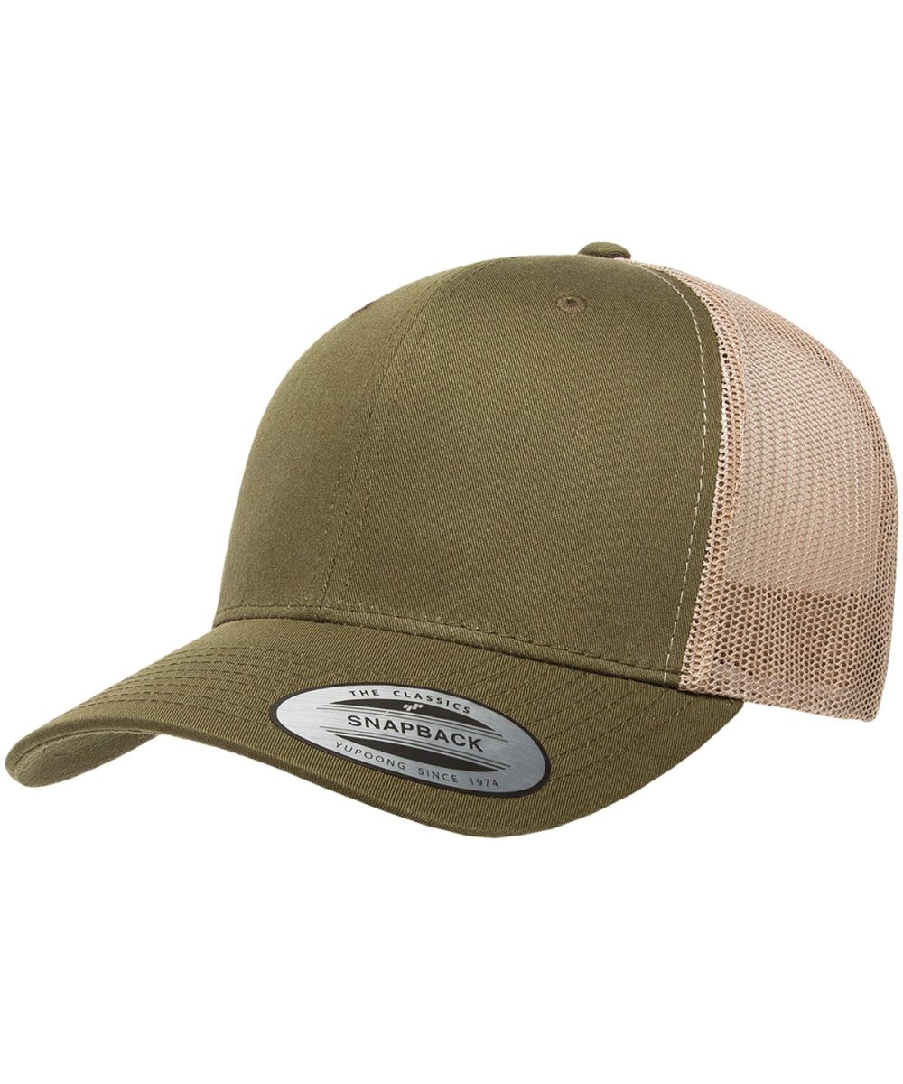 Moss/Khaki Retro trucker cap (6606)