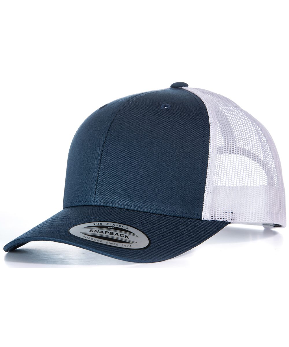 Navy/White Retro trucker cap (6606)