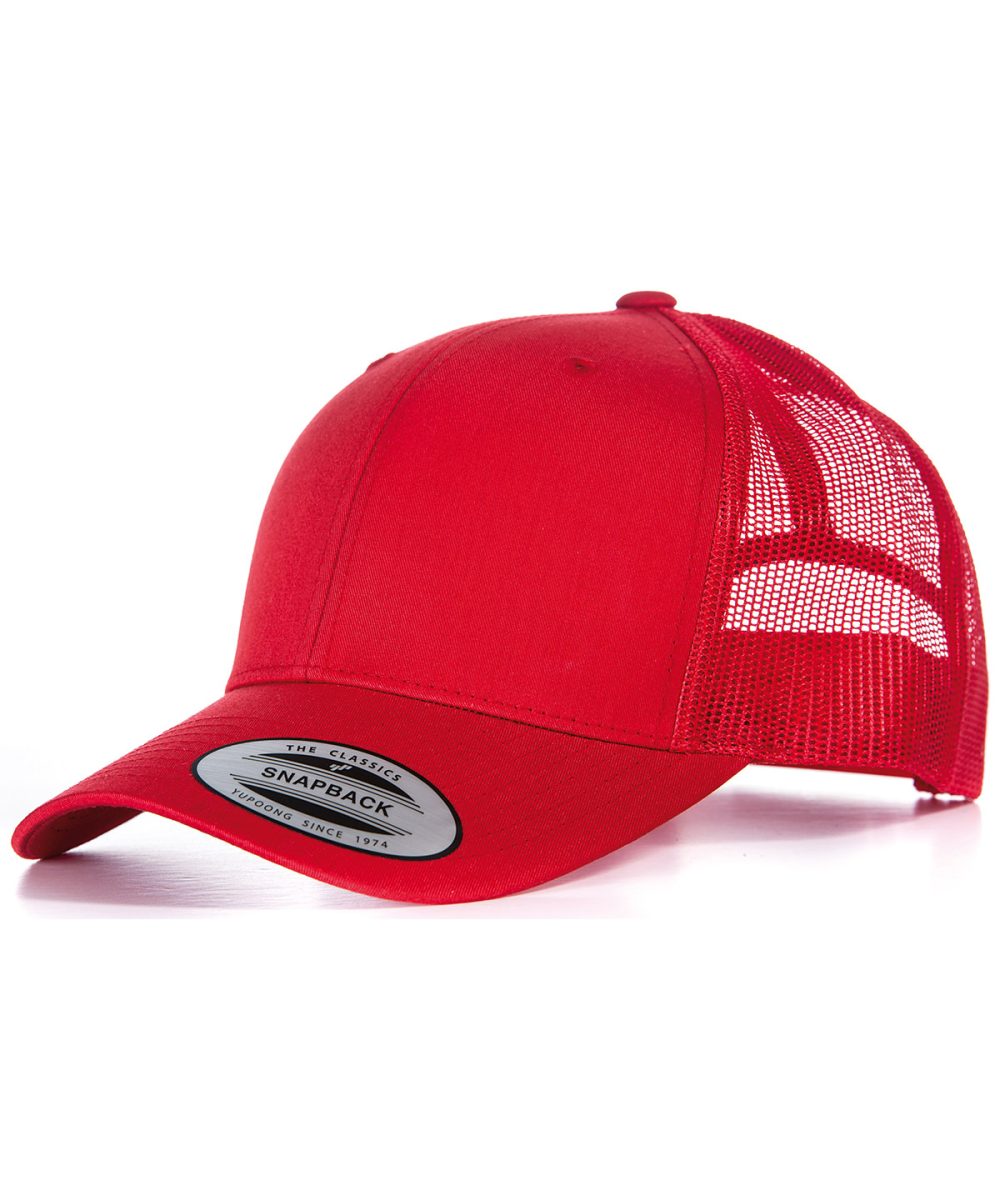 Red/Red Retro trucker cap (6606)