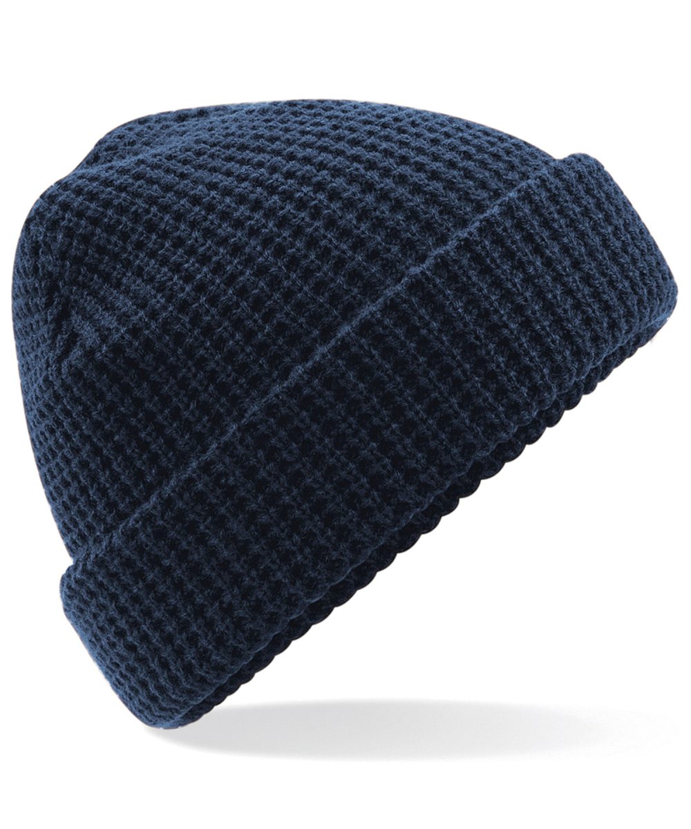 French Navy Classic waffle knit beanie