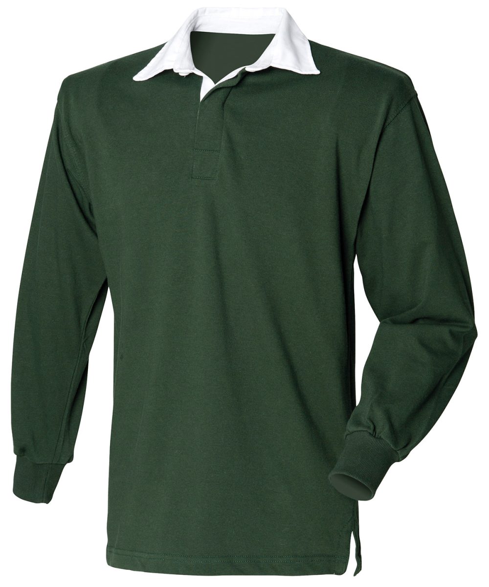 Bottle Green Long sleeve original rugby shirt