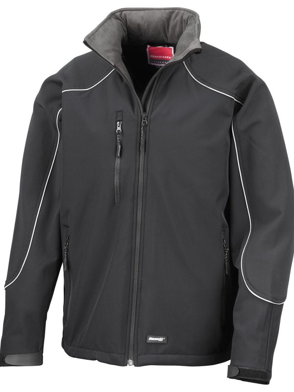 Black Hooded softshell jacket