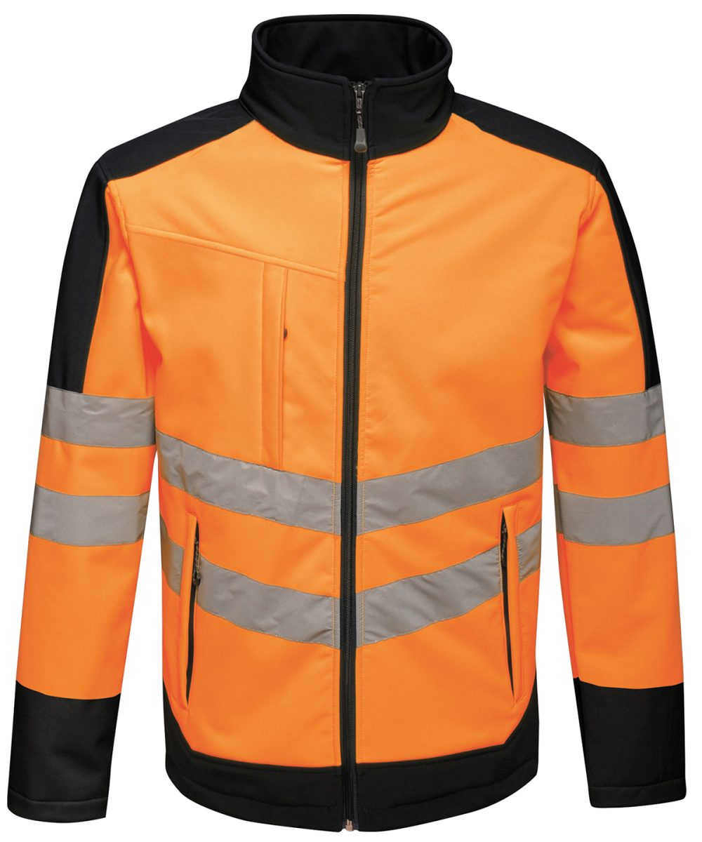 Orange/Navy High-vis pro softshell