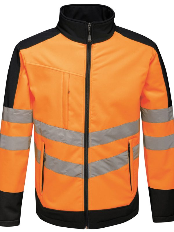 Orange/Navy High-vis pro softshell