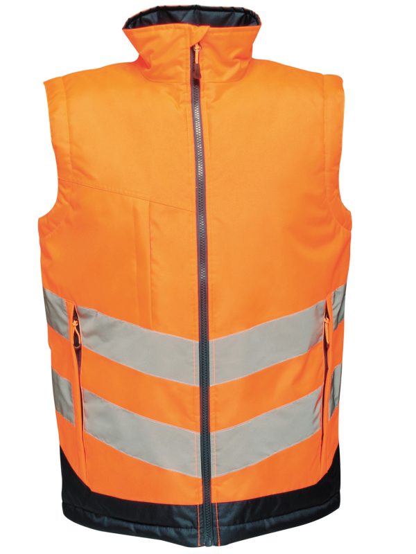 Orange/Navy High-vis pro bodywarmer