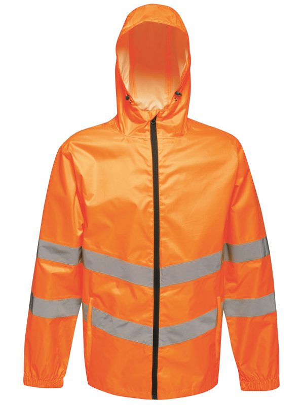 Orange High-vis pro pack-away jacket