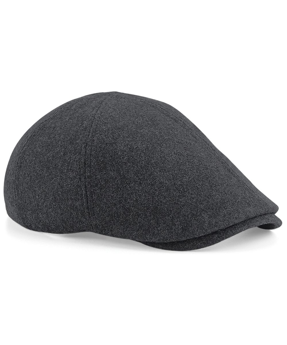 Charcoal Marl Melton wool ivy cap