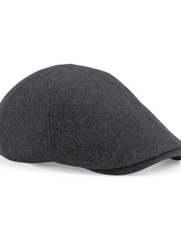 Charcoal Marl Melton wool ivy cap