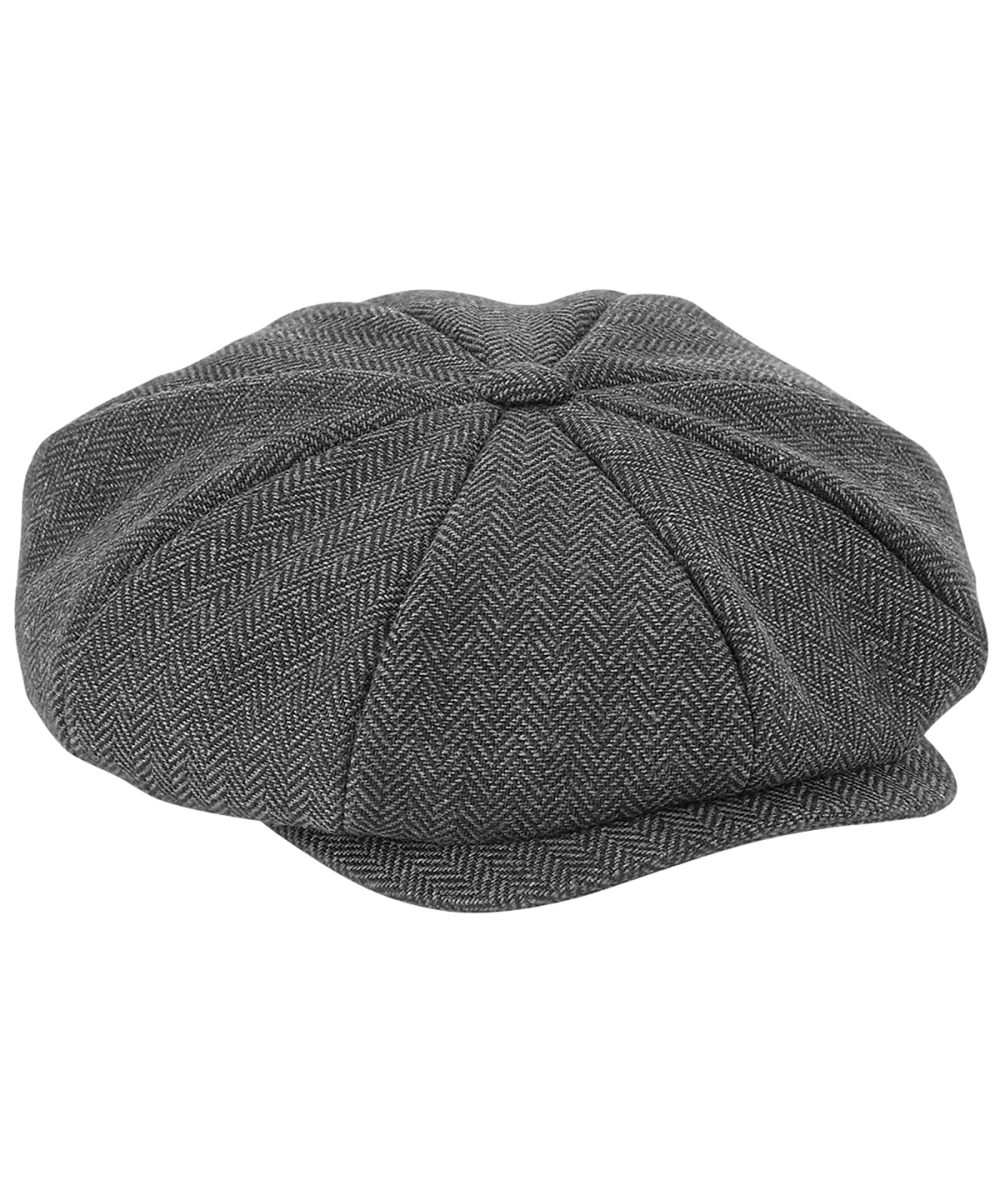 Charcoal Herringbone Heritage baker boy cap