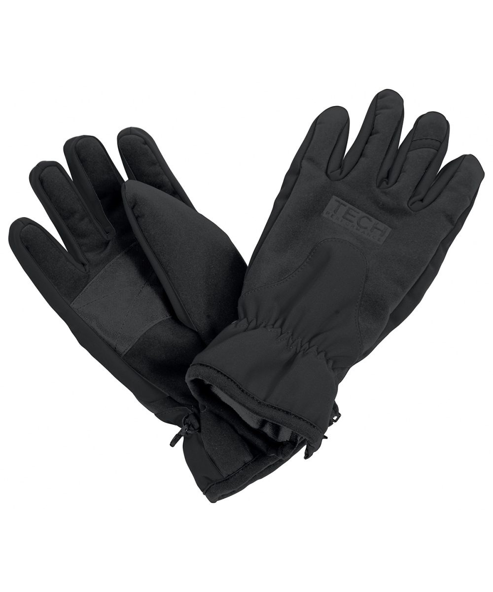 Black/Black Tech performance softshell glove