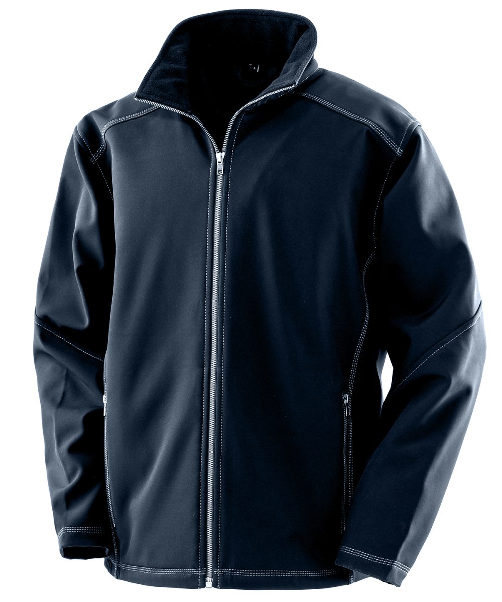 Navy Treble stitch softshell