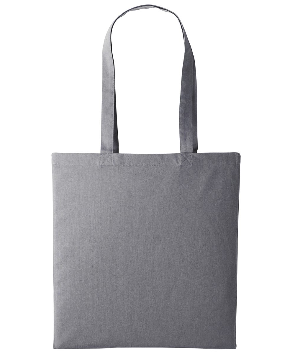 Slate Light Grey Cotton shopper long handle