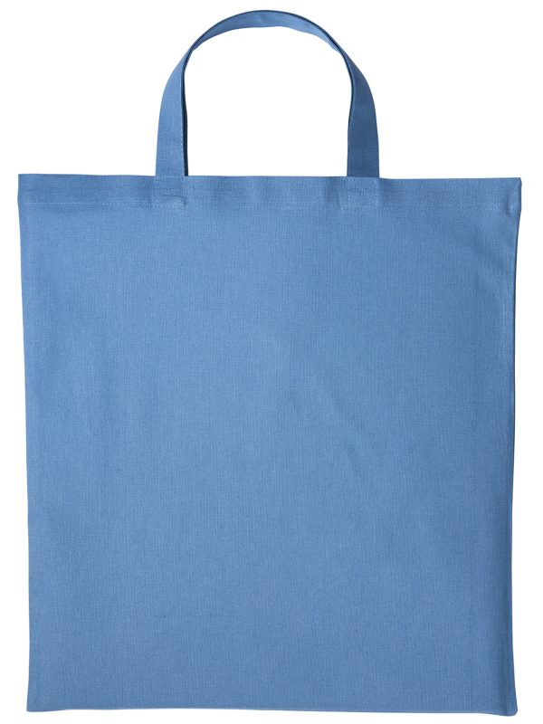 Airforce Blue Cotton shopper short handle