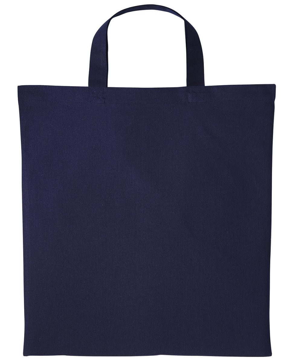 French Dark Navy Cotton shopper short handle