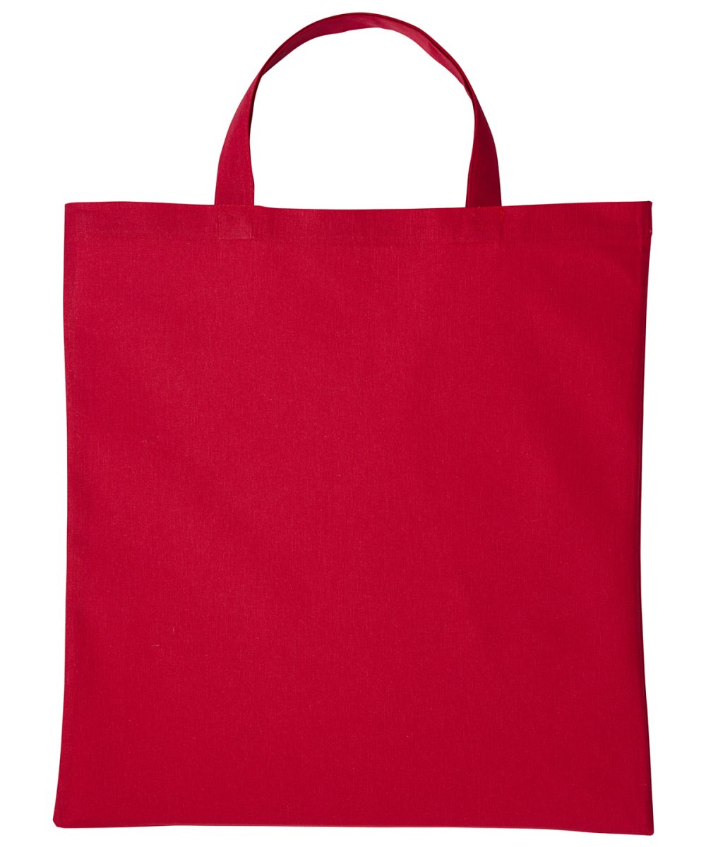 Hot Red Cotton shopper short handle