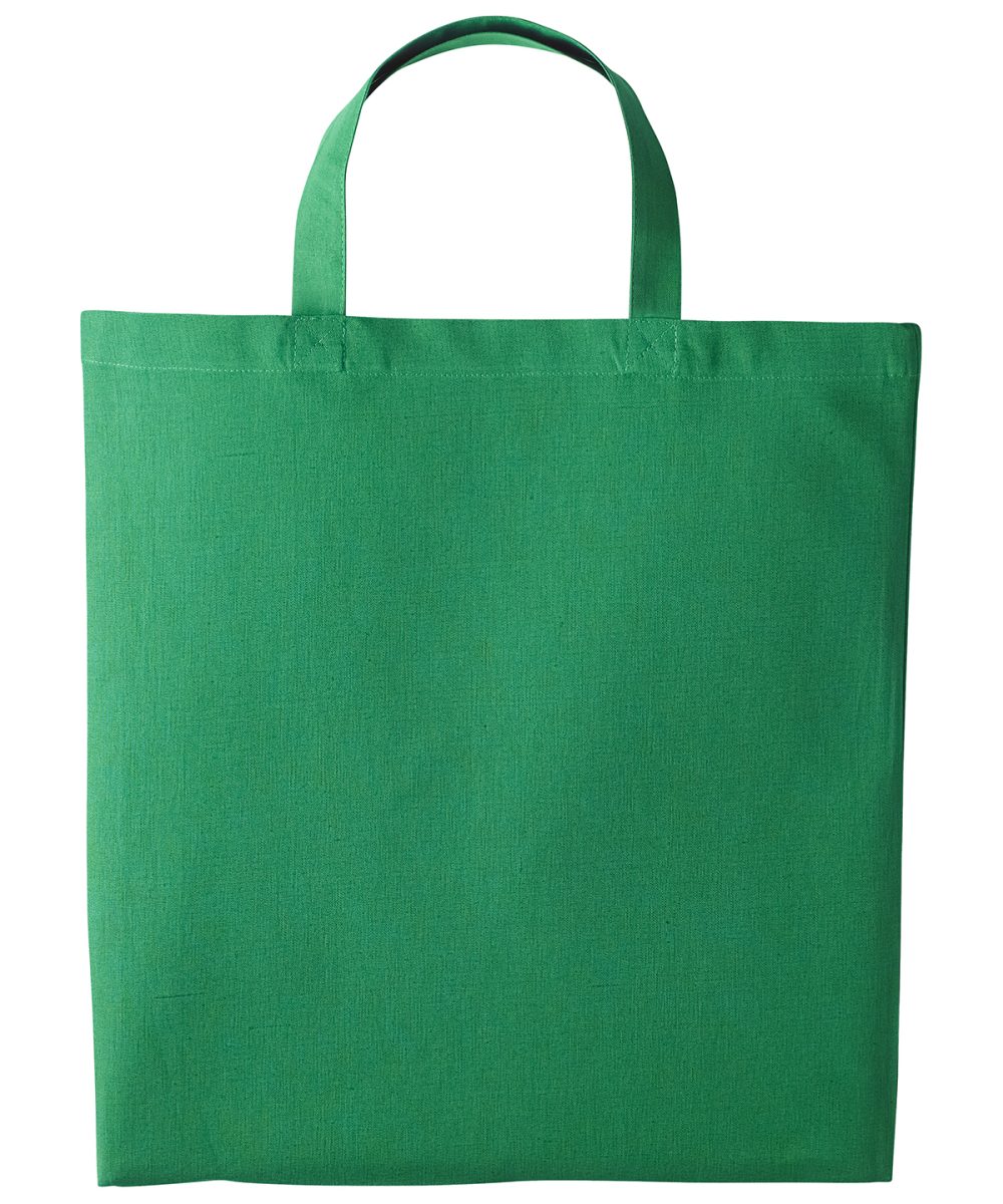 Kelly Green Cotton shopper short handle