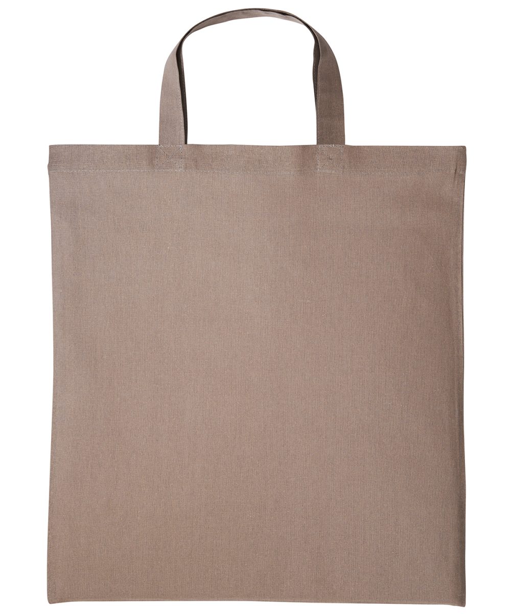 Light Brown Cotton shopper short handle