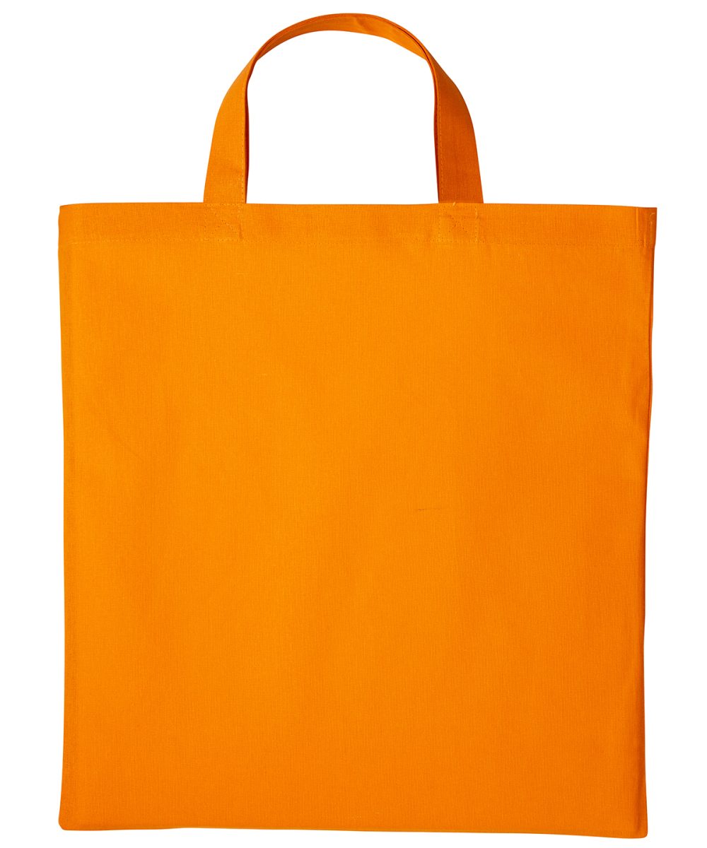 Orange Cotton shopper short handle