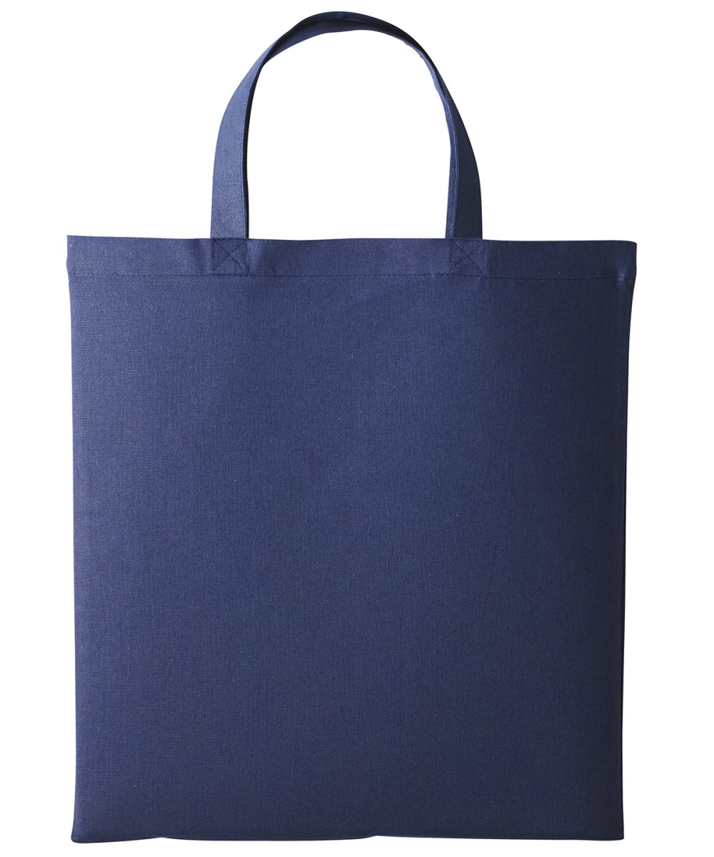 Oxford Navy Cotton shopper short handle