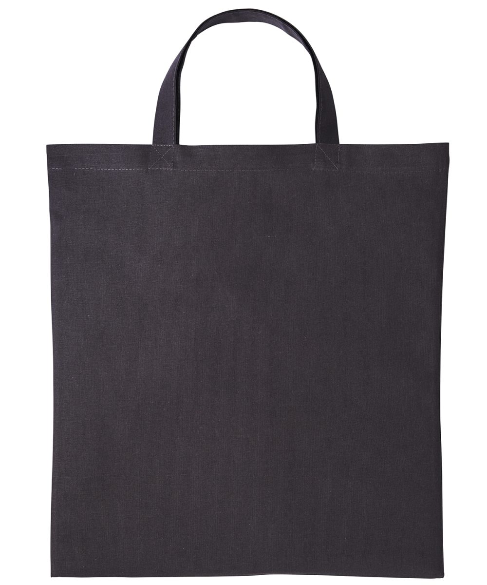 Storm Dark Grey Cotton shopper short handle