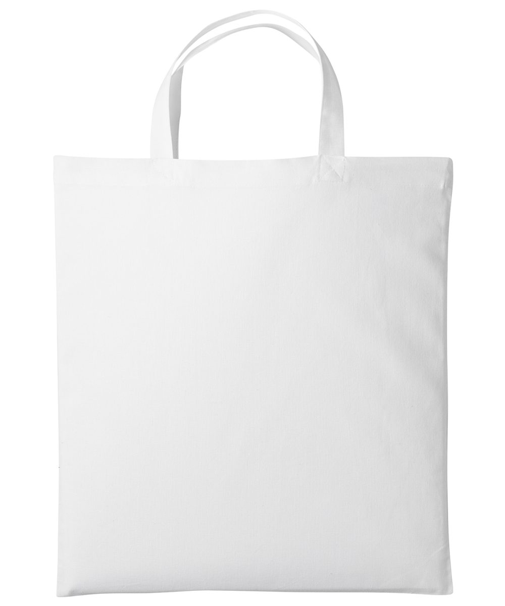 White Cotton shopper short handle