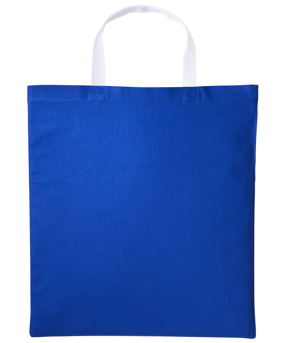 Royal/White Varsity cotton shopper short handle