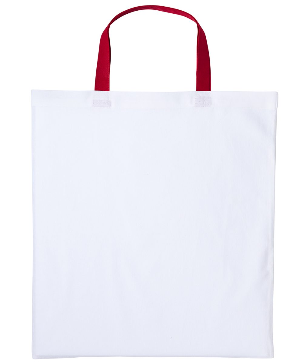 White/Red Varsity cotton shopper short handle