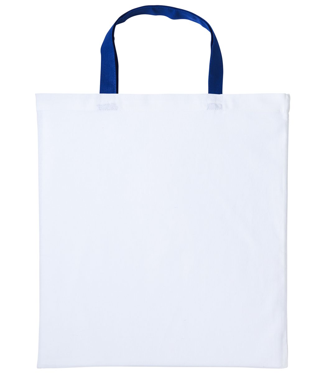 White/Royal Varsity cotton shopper short handle