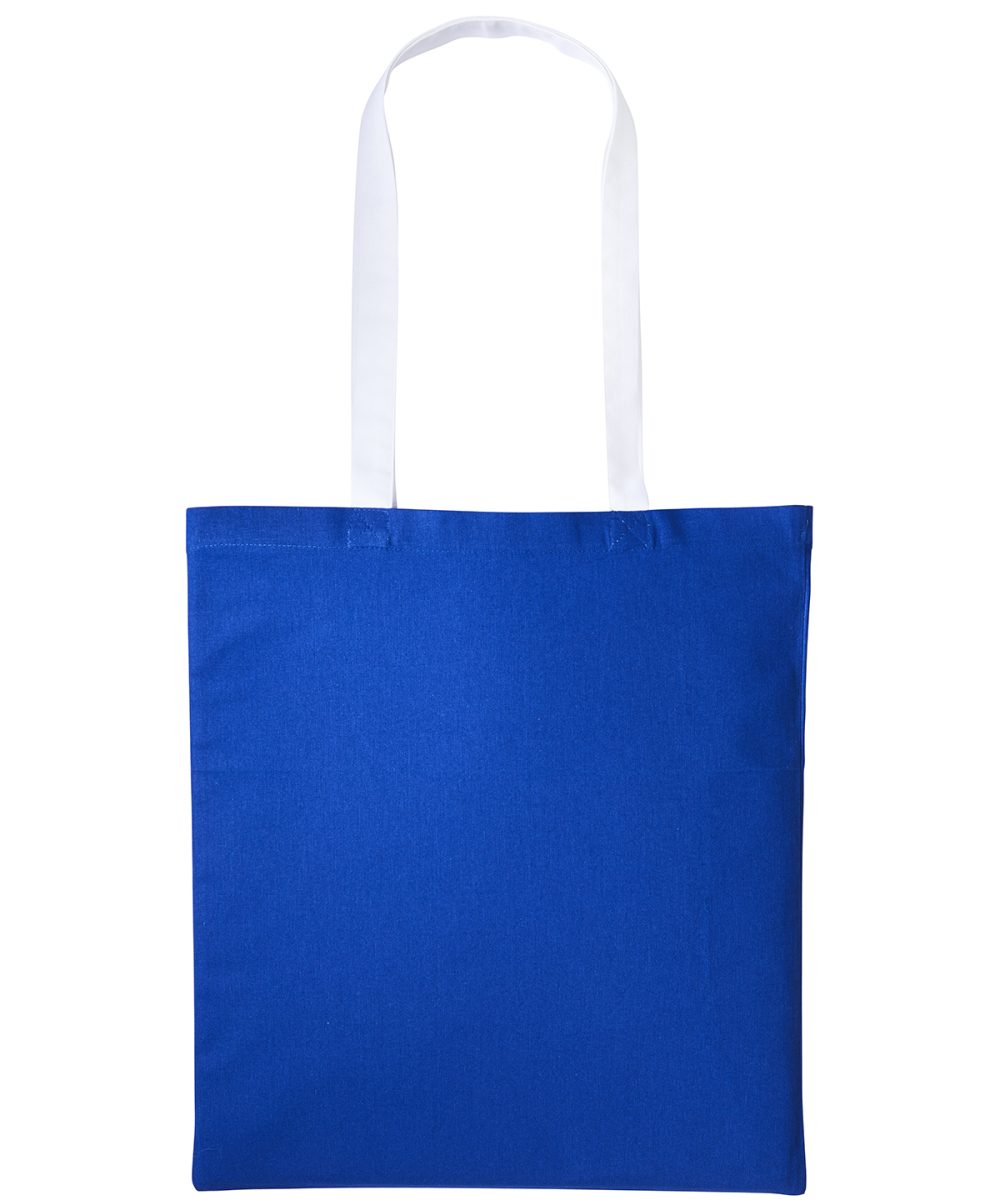 Royal/White Varsity cotton shopper long handle