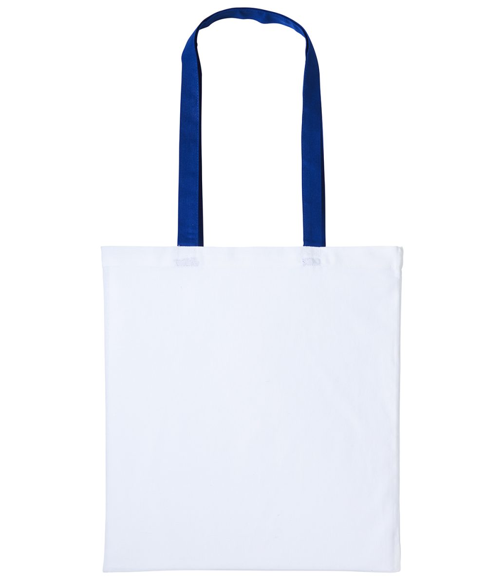 White/Royal Varsity cotton shopper long handle