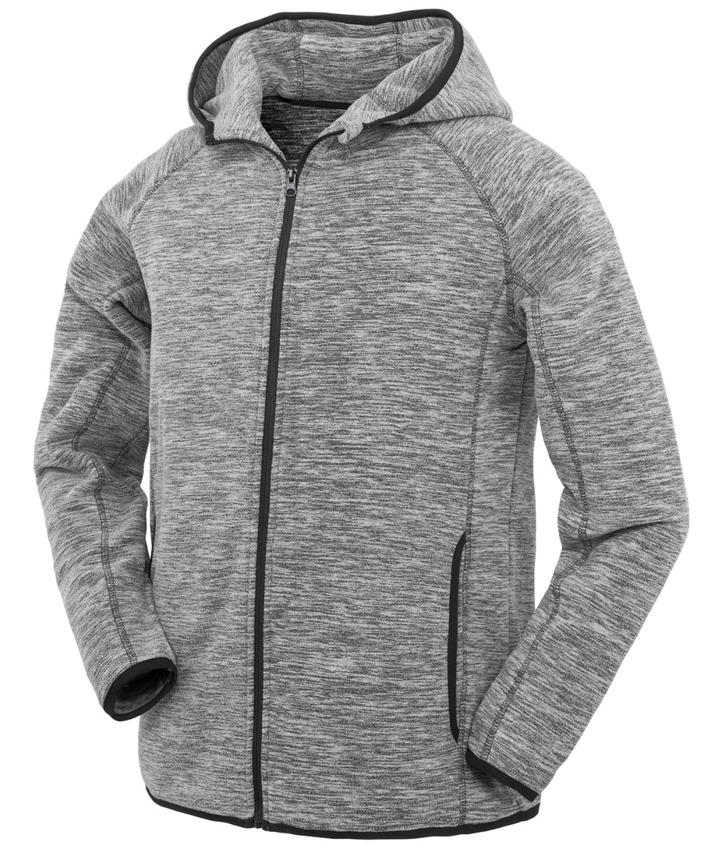 Grey/Black Microfleece hoodi