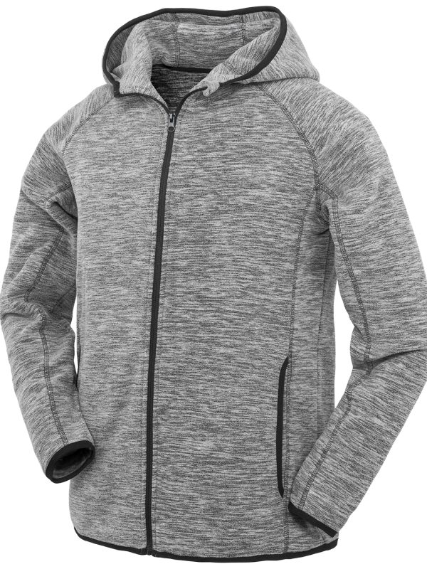 Grey/Black Microfleece hoodi