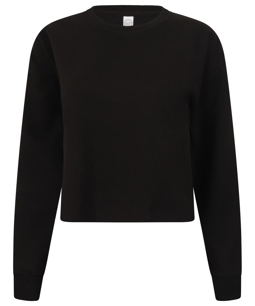 Black Women's cropped slounge sweat