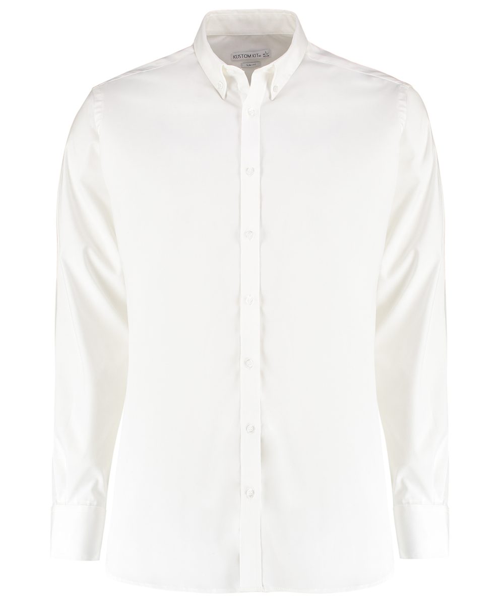 White Stretch Oxford shirt long-sleeved (slim fit)