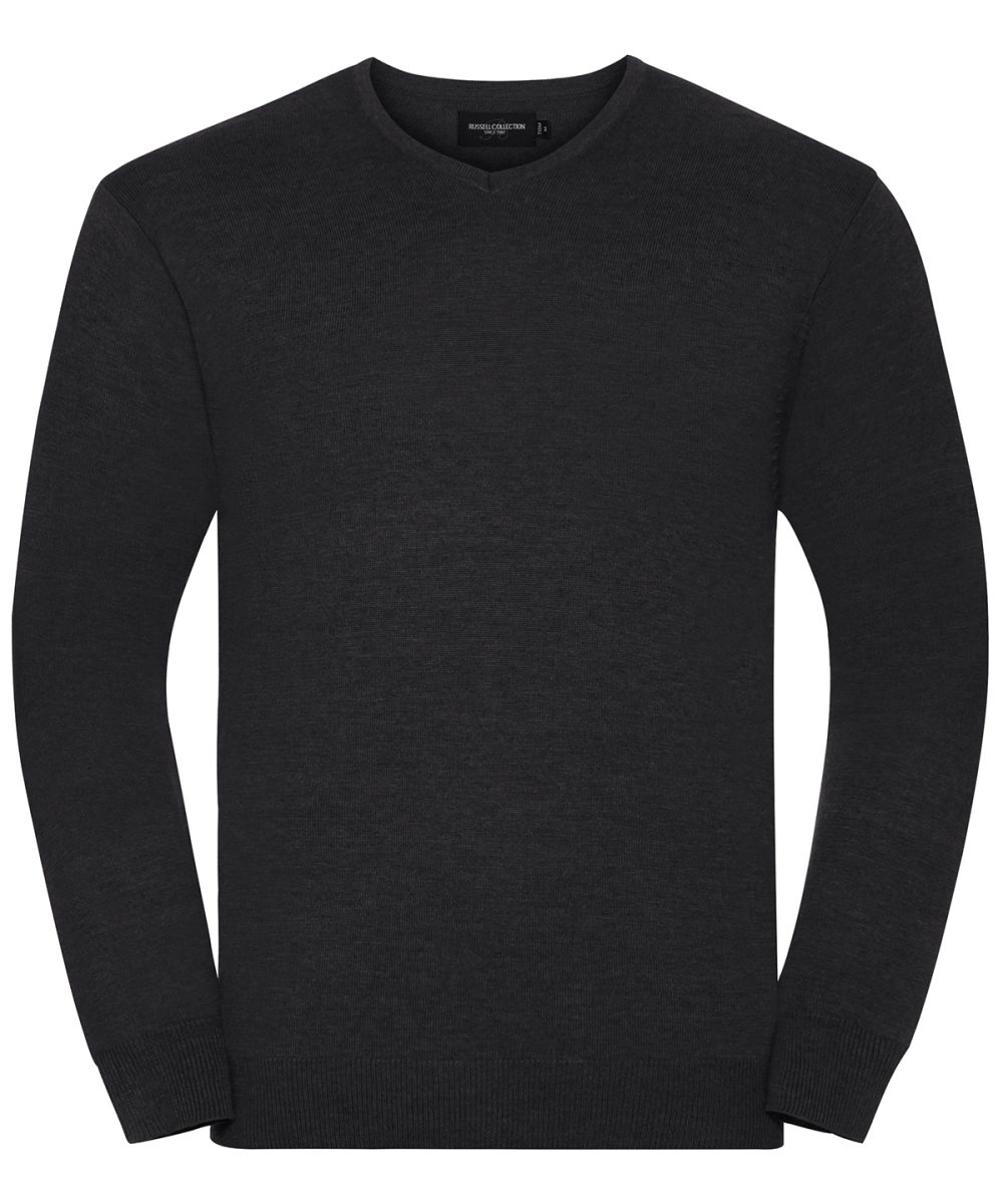 Charcoal Marl V-neck knitted sweater