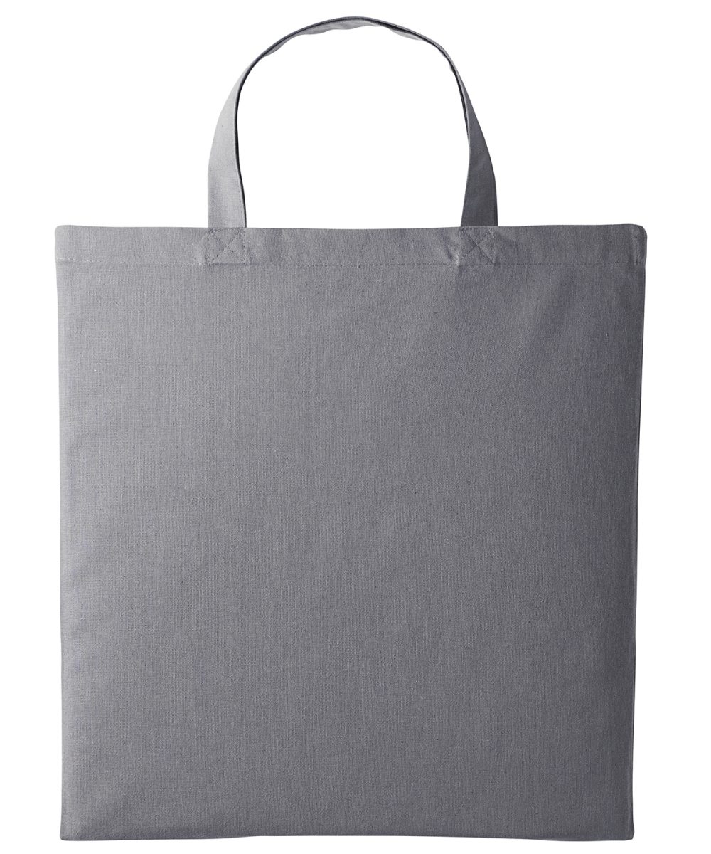 Slate Light Grey Cotton shopper short handle