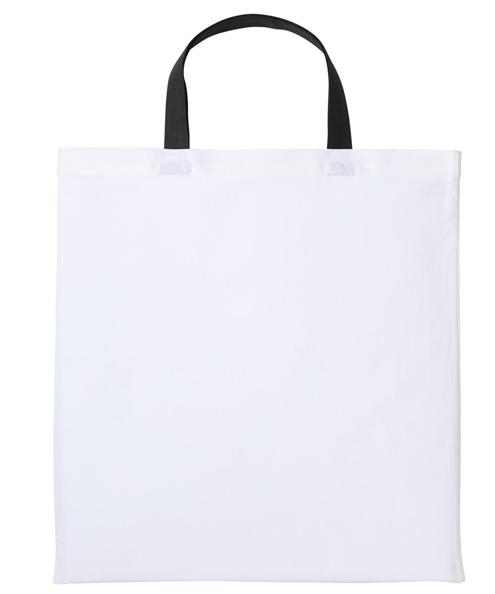 White/Black Varsity cotton shopper short handle